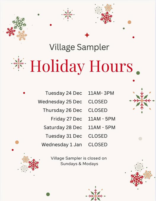 2024 Xmas Holiday Hours